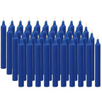 Raajsee Pack of 40 Royal Blue Candles | 4'' Tall Unscented Mini Taper Candles - Perfect for Witchcraft, Rituals, Spells, Prayer,