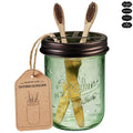 SheeChung Mason Jar Toothbrush Holder, Bronze (1 Pack)