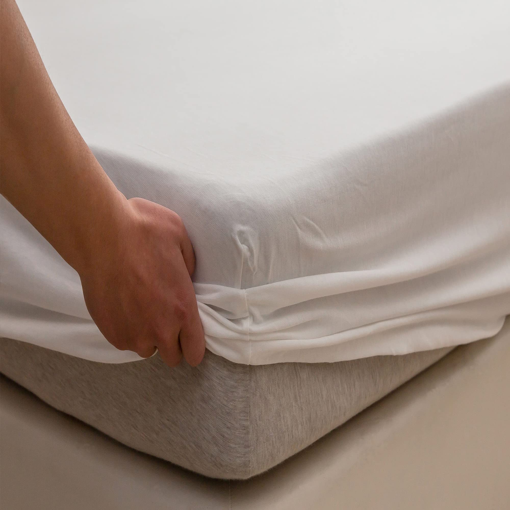 Pure Era Jersey Knit Cotton Fitted Bottom Sheet Only (No Flat Sheet Or Pillow Cases) Extra Deep Pocket Up To 15' To 20' Ultra