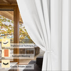 Bonzer Room Divider Curtain Screen Partitions Total Privacy Wall Wide Blackout Curtains For Shared Room, 96L X 70W Inch (8L X 5.