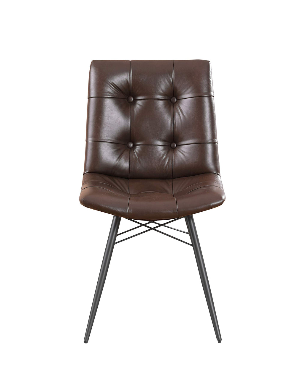 Coaster Home Furnishings Tufted Upholstered Brown, Gunmetal (Set of 4) Side Chair (107853)