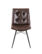 Coaster Home Furnishings Tufted Upholstered Brown, Gunmetal (Set of 4) Side Chair (107853)