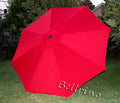 BELLRINO DECOR Replacement RED STRONG & THICK Umbrella Canopy for 10ft 8 Ribs Bright Red (Canopy Only)