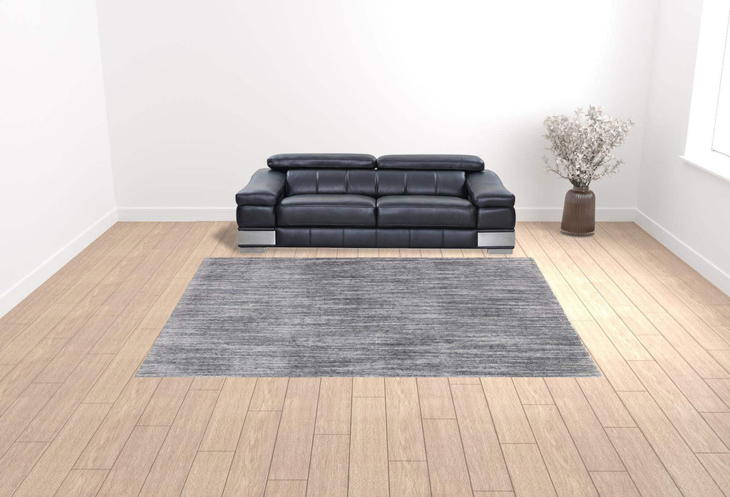 HomeRoots 507842 10 x 13 ft. Gray Shag Power Loom Stain Resistant Rectangle Area Rug