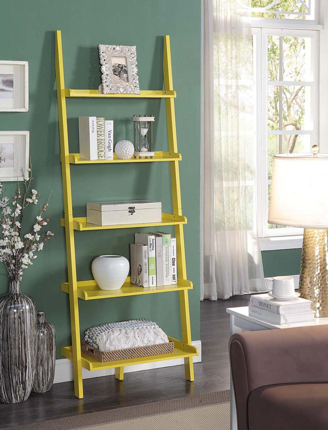 Convenience Concepts American Heritage Bookshelf Ladder - Thumbnail 4