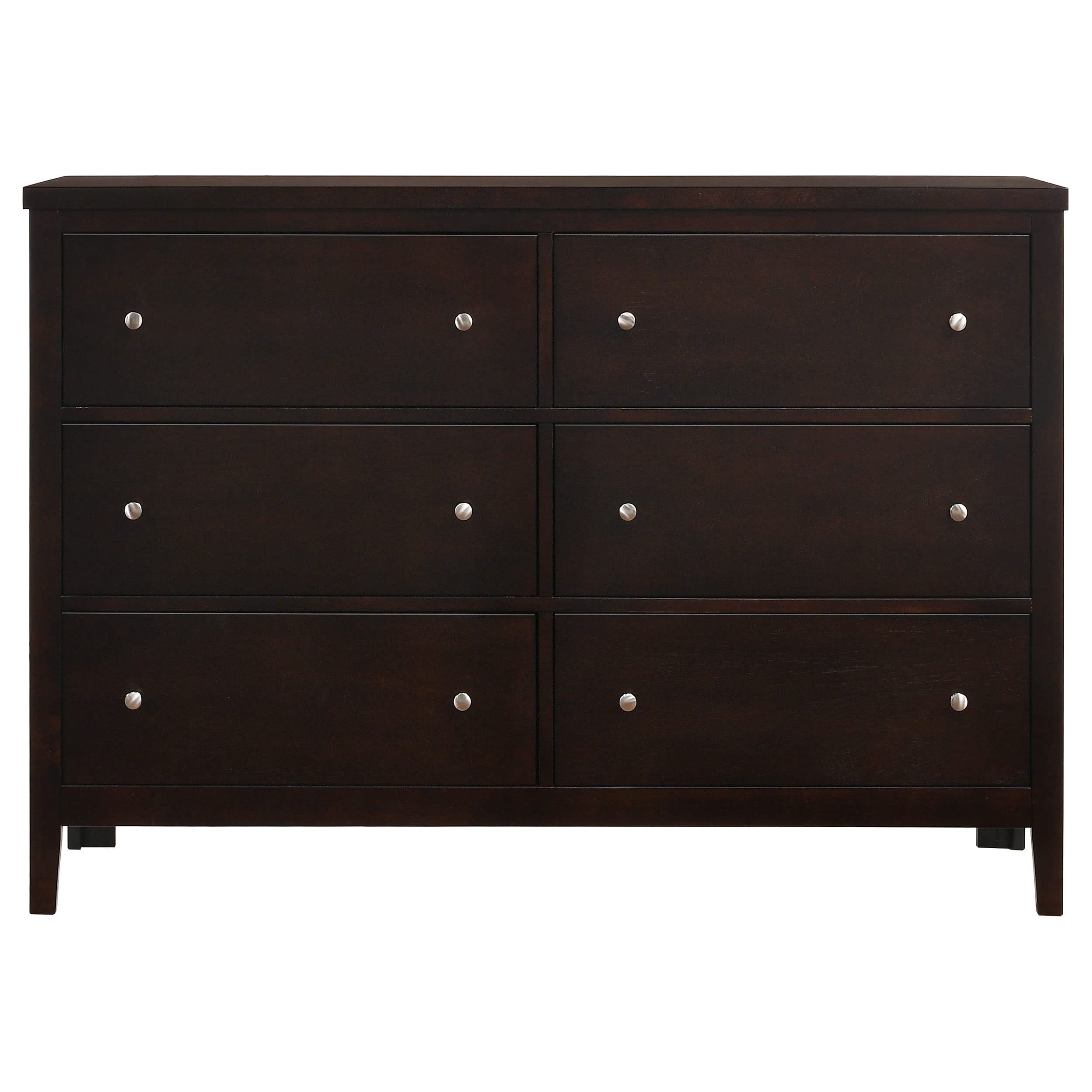 Coaster Home Furnishings Carlton 6-Drawer Rectangular Dresser, Cappuccino