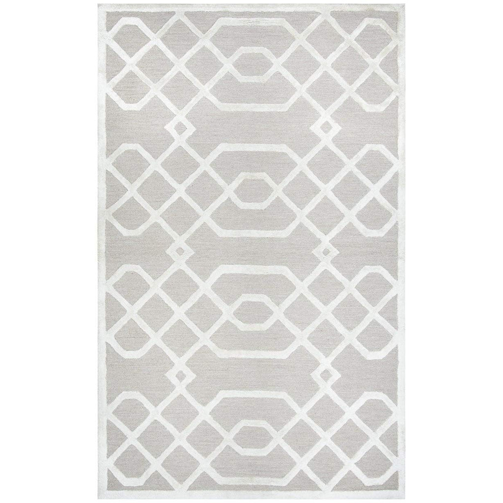Rizzy Home Alora Decor Madison 5' X 8' Trellis Beige/Ivory Hand-Tufted Area Rug