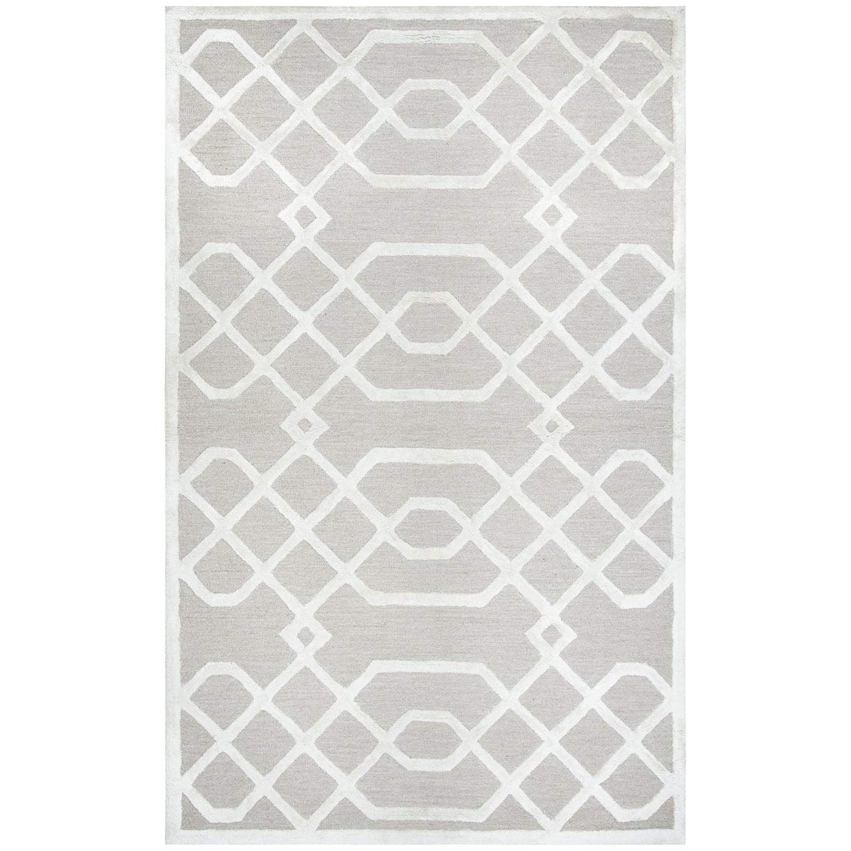 Rizzy Home Alora Decor Madison 5' X 8' Trellis Beige/Ivory Hand-Tufted Area Rug