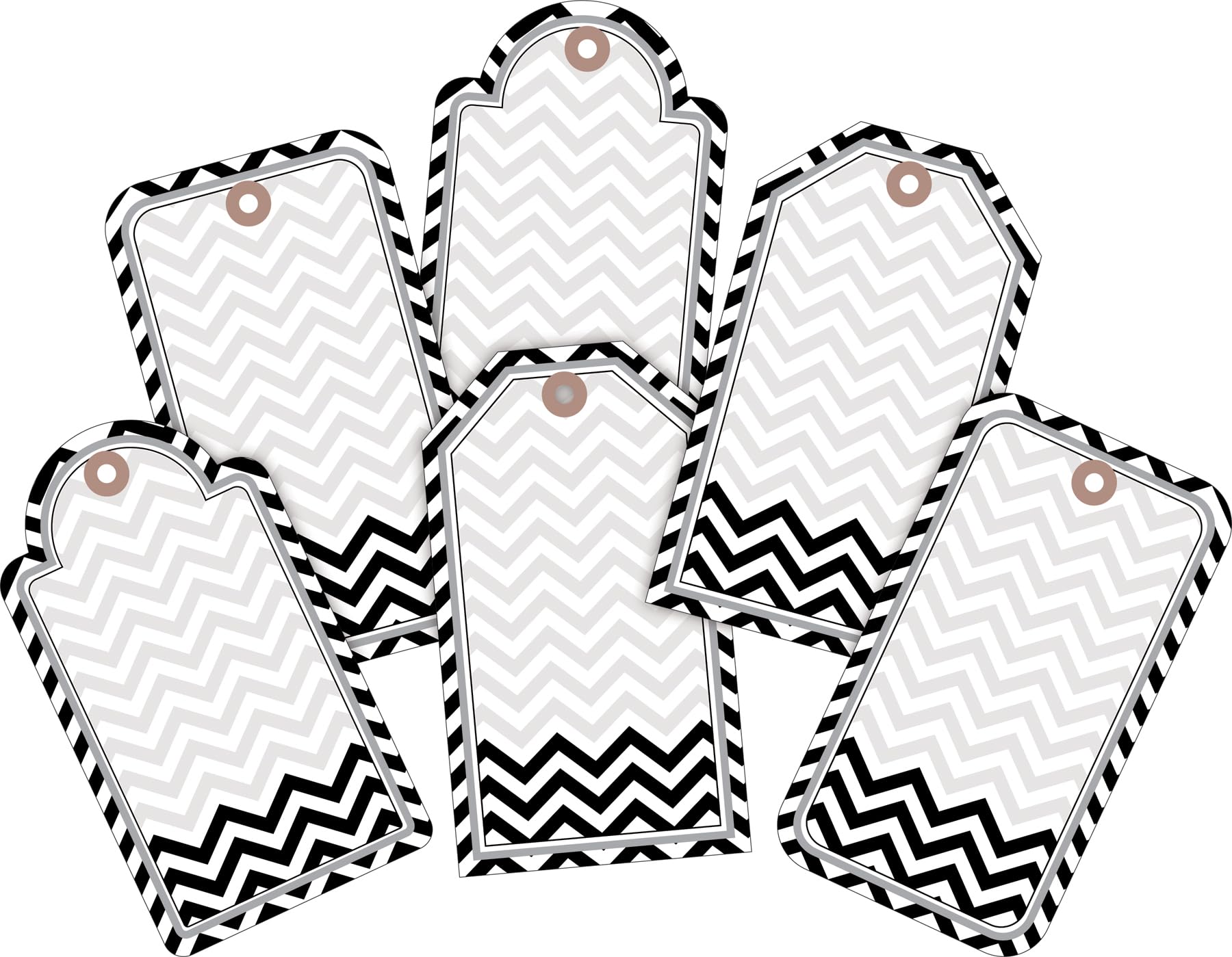 Barker Creek Double-Sided Cut-Outs, Black Tie Affair, School Accents, Bulletin Boards, Party Decorations, Office, Home Learning,