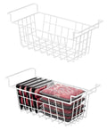 SANNO Chest Freezer Baskets, Deep Freezer Organizer Bins Sturdy Metal Wire Freezer Organizer for Home Kitchen, 17.5in