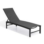 Crestlive Products Chaise Lounge Chair Outdoor, Aluminum Pool Lounge Chair, Adjustable Five-Position Tanning Recliner, All Weather For Patio, Beach, Yard, Pool (1Pc Black)