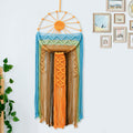 Sunburst Wall Decor Dream Catcher - Macrame Wall Hanging Large Dreamcatchers, Colorful Hand Woven Tapestry Sunshine Boho Room De