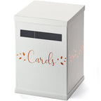 Rose Gold Card Box, Large 12    Gift Card Box Holder, White Wedding Mailbox, Sweet 16, Birthday Party, Graduation, Baby & Bridal