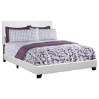 Monarch specialties , Bed, Leather-Look, White, Queen