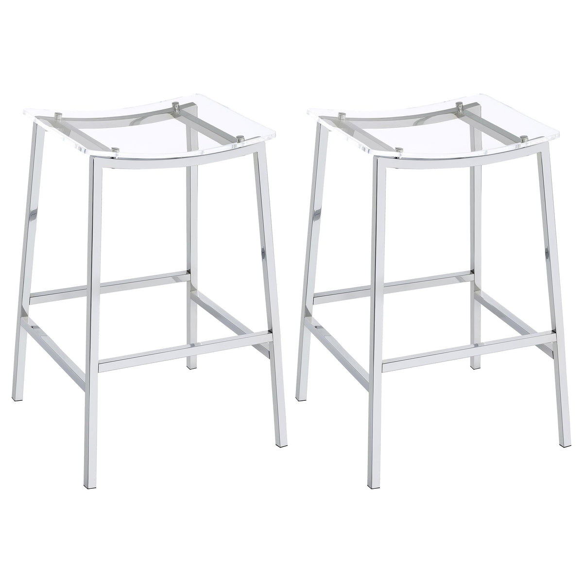 Coaster Jovani Bar Stool (Set Of 2), Chrome
