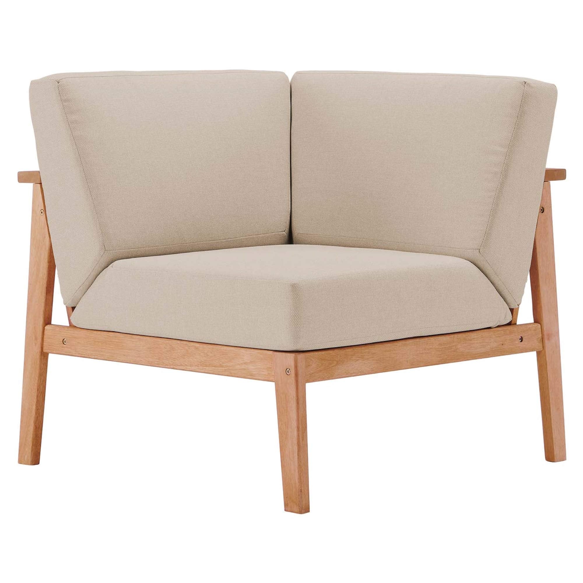 Modway Eei-3680-Nat-Tau Sedona Corner Chair, Natural Taupe