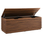 Modway Render 47&Quot; Wood Grain Storage Bench In Walnut