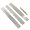 Uptthow 3Pcs Stainless Steel Metal Paper Tearing Ruler Craft Ruler For Cutting Paper To Wavy Line Jagged And Irregular Edges 12'