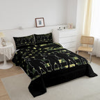 American Flag Comforter Set Twin For Boy Teen Armygreen Camouflage Down Comforter Adult Men Soldier Silhouettes Quilted Duvet Mi