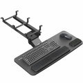 Vivo Premium Adjustable Computer Keyboard And Mouse Platform Tray, Ergonomic Under Table Desk Mount Drawer With Padding, Black,