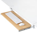 VIVO Large Clamp-on Computer Keyboard and Mouse Under Desk Slider Tray, 27 x 11 inch Pull Out Platform Drawer, Bamboo, MOUNT-KB0