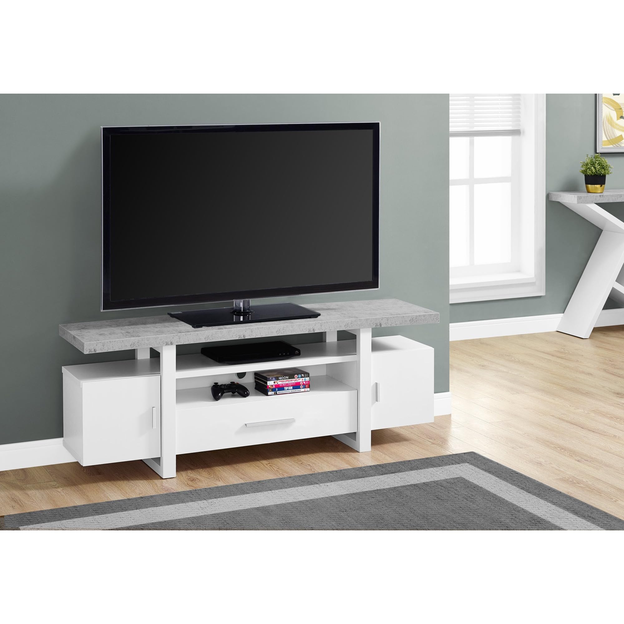 Monarch Specialties I Tv Stand, 60'L, White