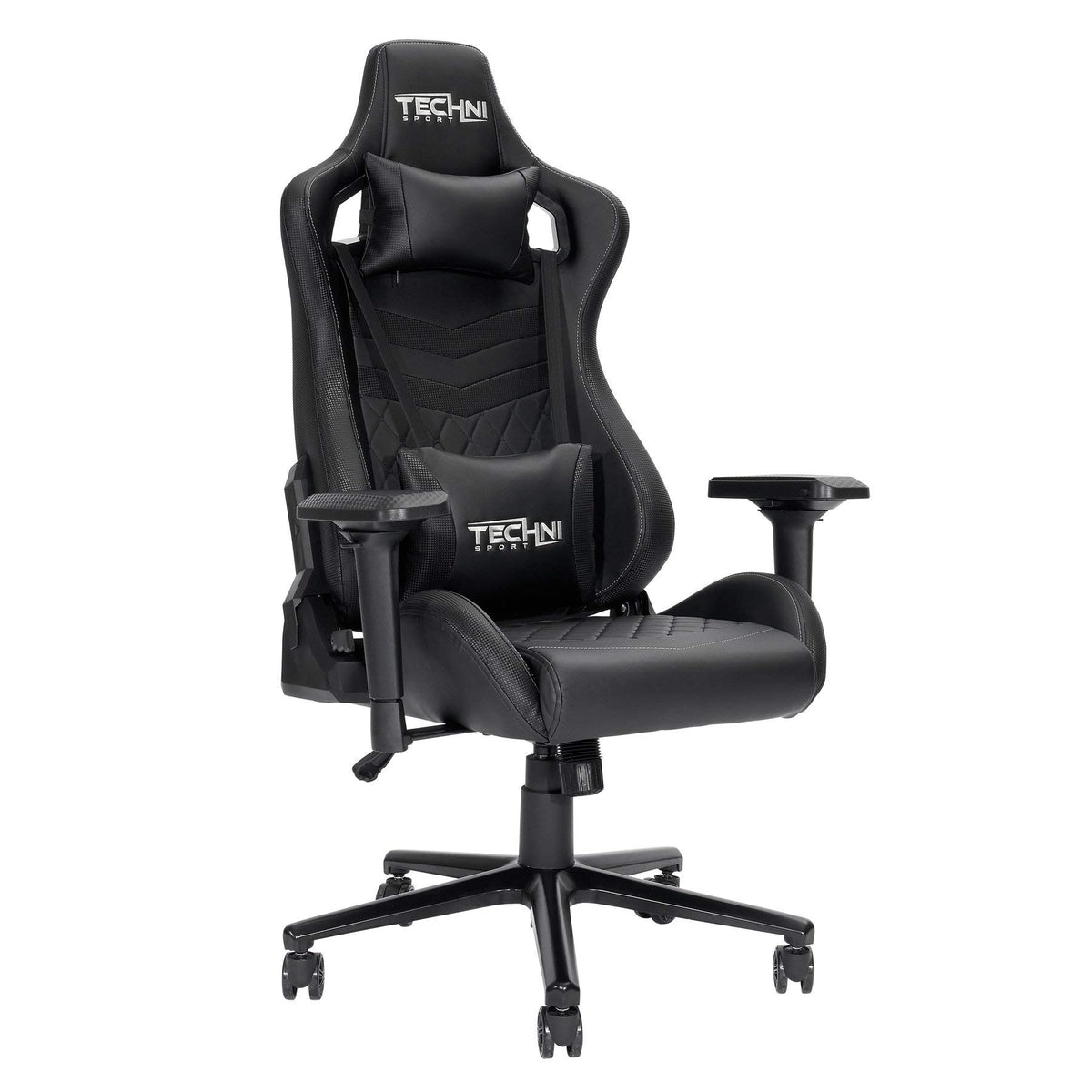 Techni Sport Ts-83 Ergonomic High-Back Fabric Racer Style Pc Gaming Chair- Black