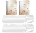 California Design Den 2-Pack 100% Organic Cotton Fitted Sheets Full Size Only, Gots Certified, Percale Weave, Lightweight, Snug-Fit, Crisp, 2X Full Deep Pocket Fitted Sheet - White