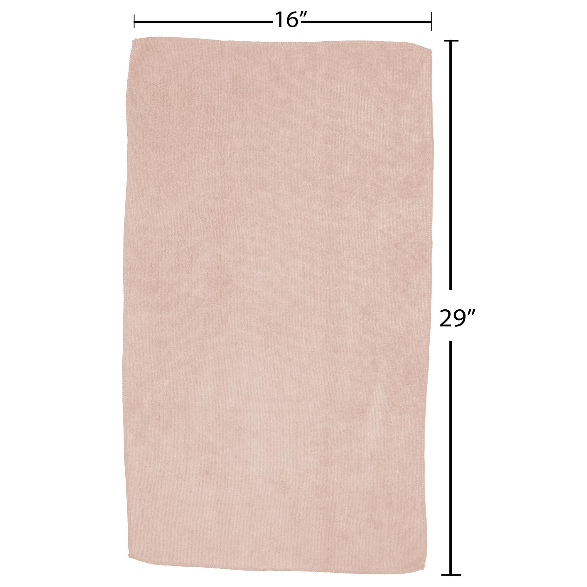 Fromm Softees Microfiber Salon Hair Towels For Hairstylists, Barbers, Spa, Gym In Light Pink, 16' By 29', 10 Count Perfect Hai