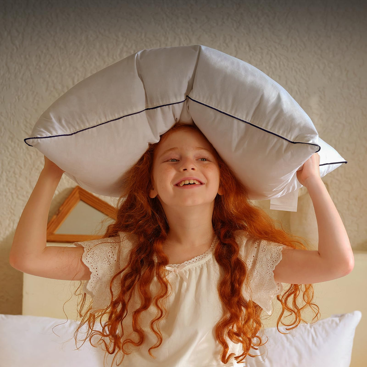 Bhz Feather Down Pillows, King Size Pillows Goose Down Pillow, Hotel Bed Pillows For Sleeping Soft And Supportive Pillows For Si