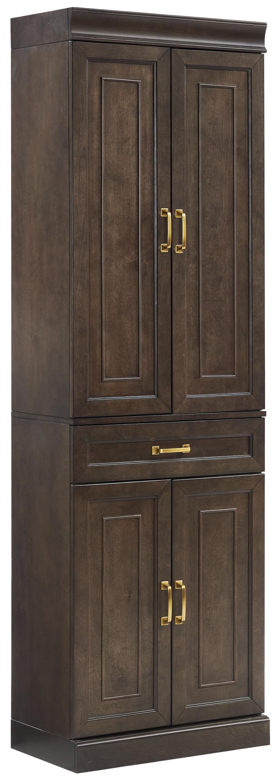 Crosley Furniture Stanton Pantry Storage Cabinet with Shelves, Kitchen, Dining, or Laundry Room, Coffee