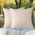 Otostar Pack Of 2 Waterproof Outdoor Indoor Throw Pillow Covers 18X18 Inch Garden Decorative Pillow Covers Square Pillowcases Ou