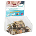 Mcb Acrylic Donation & Ballot Box, Voting Or Comment Box, Raffles & Drawing, With Display Sign Holder And Safety Lock 8'X 6'X