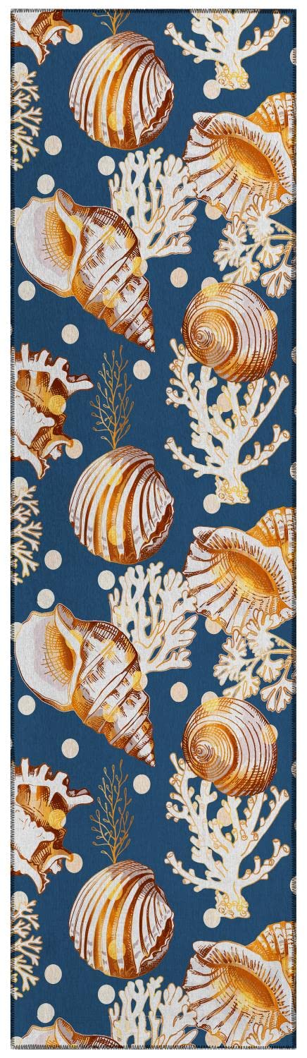 Dalyn Seabreeze Sz6 Navy Washable 2'3&quot; X 7'6&quot; Runner Rug Sz6Na2X8