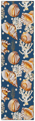 Dalyn Seabreeze Sz6 Navy Washable 2'3" X 7'6" Runner Rug Sz6Na2X8