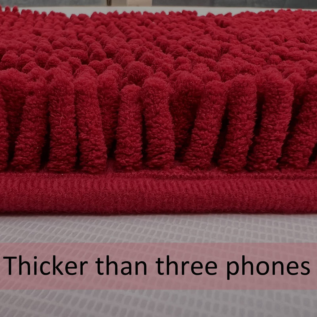 Run Helix Bathroom Rugs Sets 2 Piece, Luxury Shaggy Extra Thick Bathroom Rugs, Plush Non-Slip Mats For Bath Room Floor, Machine