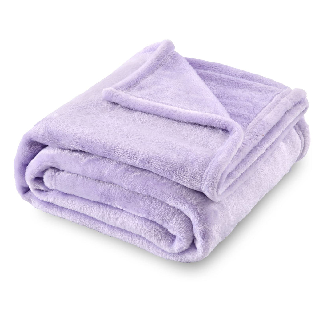 Sochow Flannel Fleece Blanket Twin Size, All Season Lightweight Super Soft Cozy Blanket For Bed Or Couch, 60X80 Inches, Lilac