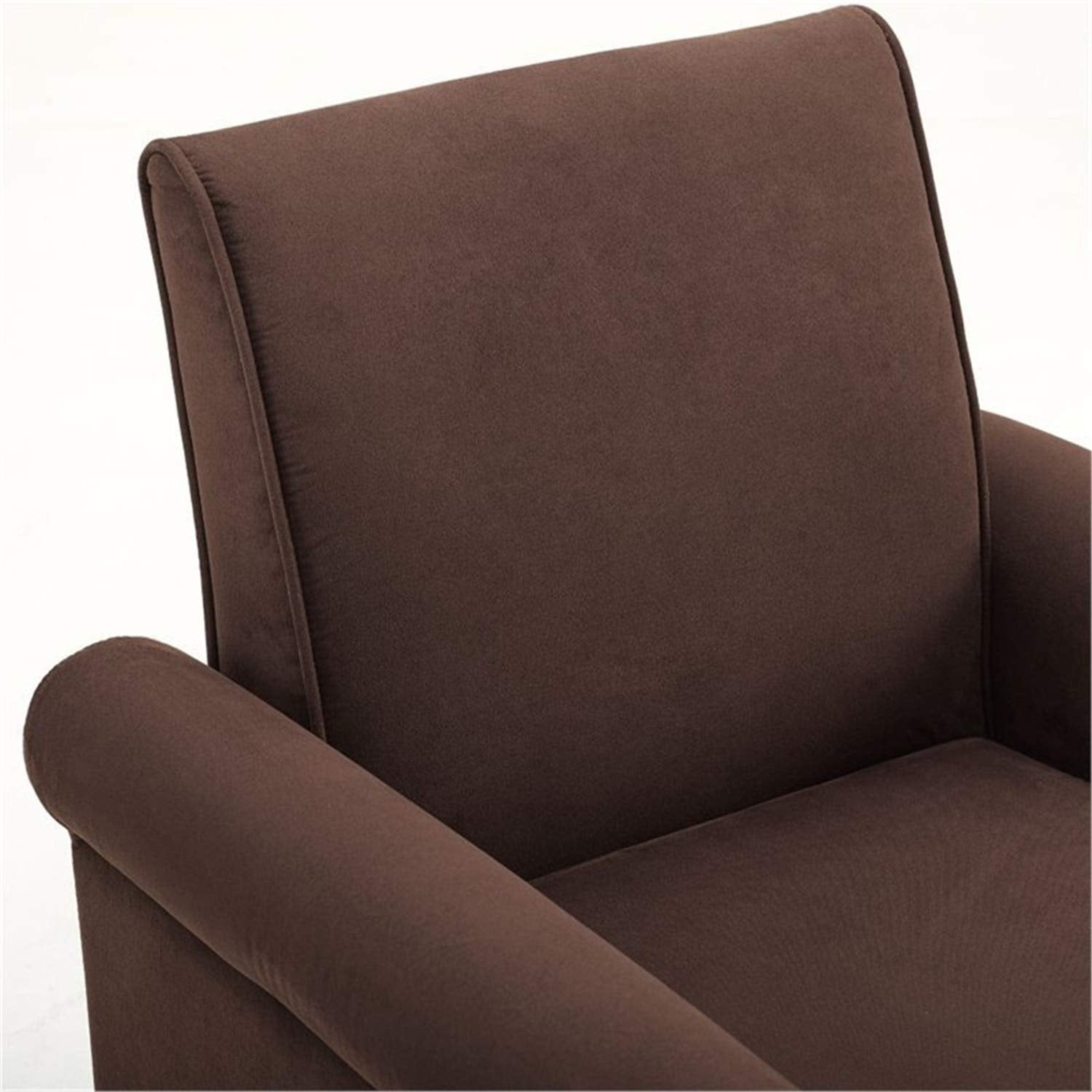 Lilola Home Angelo Chocolate Microfiber Fabric Armchair