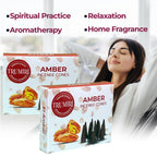 Amber Incense Cones - Total 20 Cone Incense - Dual Pack Of 10 Insence Cones - Incense Cones Scented - Cone Incense Scents - Inse