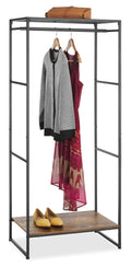 Whitmor Modern Industrial Wardrobe, Black