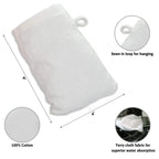 Made Easy Kit Bath Mitts - Pack Of 6 - (6'' X 9'') European Style Washcloth With Loop (Charcoal, 6 X 9 Inches)