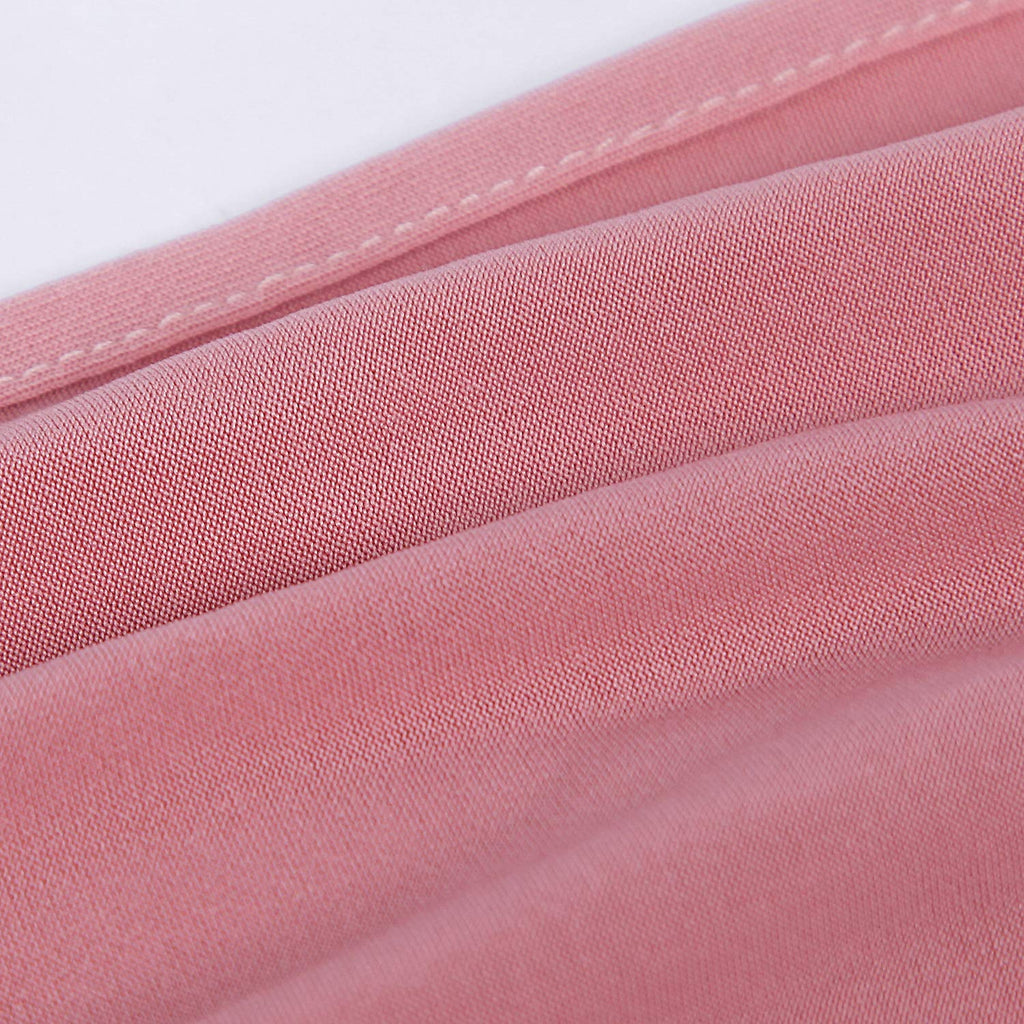 Peomeise 25Pcs Dusty Pink Spandex Chair Sashes With Buckle Slider For Wedding, Party Decoration
