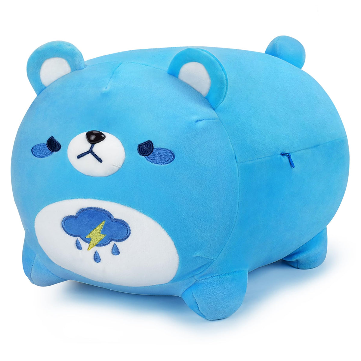 Auspicious beginning Bear Plush Pillows-16'Bear Anime Plush, Blue Rainy Day Plushies Stuffed Animals, Cute Bear Plushies, Cute 