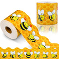 Spiareal 68.9 Feet Bee Border Bulletin Board Border Flower Beach Sun Eucalyptus Paw Flag Hat Balloon Sailboat For Classroom Boar