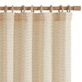 Jinchan Printed Linen Curtains, 96 Inches Long 2 Panels Boho Curtains For Living Room, Yellow Flax Linen Farmhouse Herringbone C