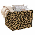 Leopard Heart Laundry Hamper 56L Large Laundry Basket with Handles, Foldable Clothes Hamper for Bedroom Bathroom, Decorative Toy