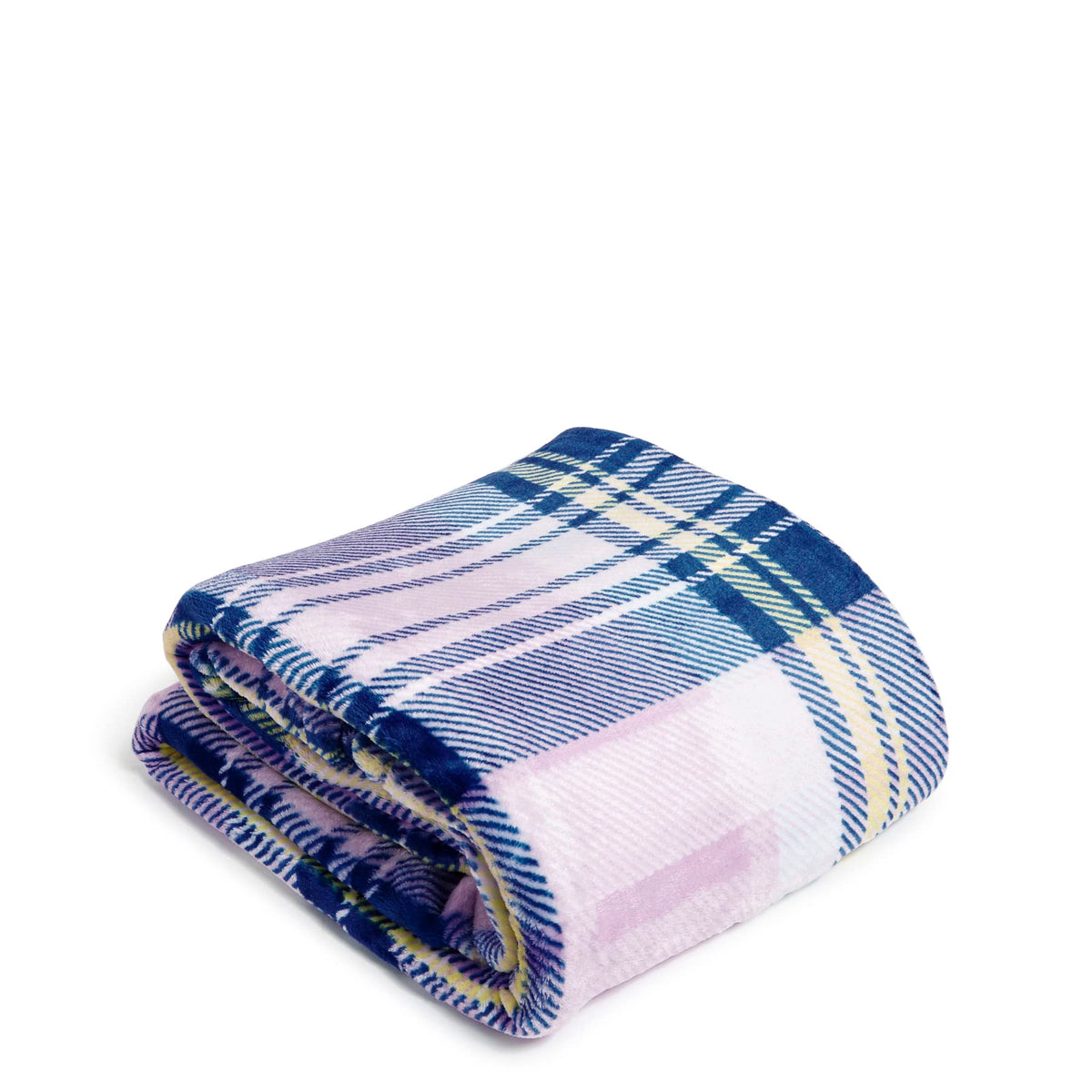 Vera Bradley Women'S Fleece Plush Throw Blanket, Amethyst Plaid, 80 X 50
