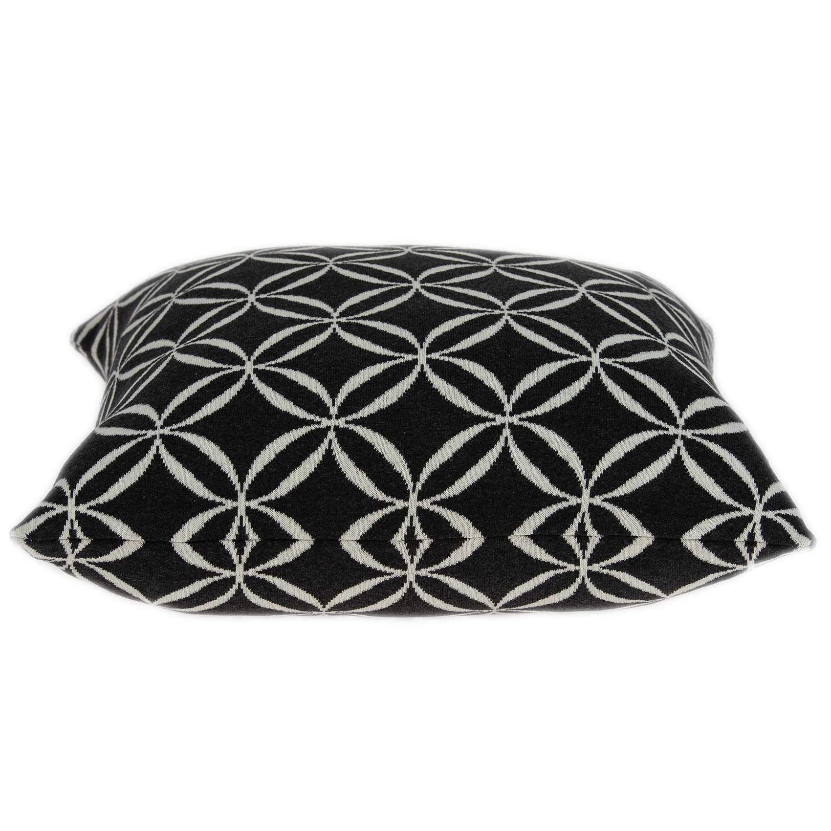 HomeRoots 100% Cotton Parkland Collection Aria Transitional Black Pillow Cover