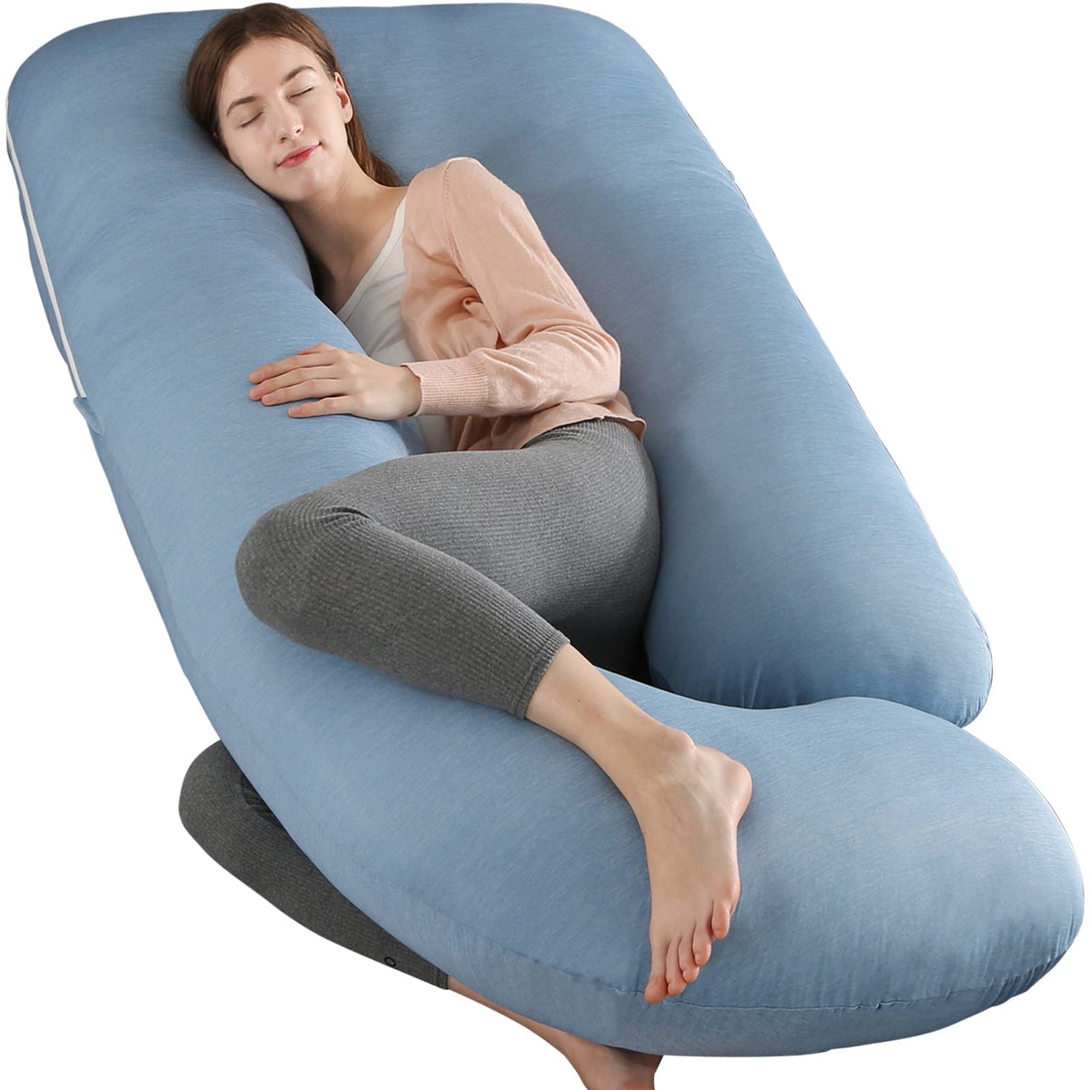 Elover Pregnancy Pillows,U Shaped Full Body Maternity Pillow With Removable Cover,Support For Pregnant Women,57 Inch Pregnancy P