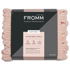 Fromm Softees Microfiber Salon Hair Towels for Hairstylists, Barbers, Spa, Gym in Light Pink, 16' by 29', 10 count Perfect Hai